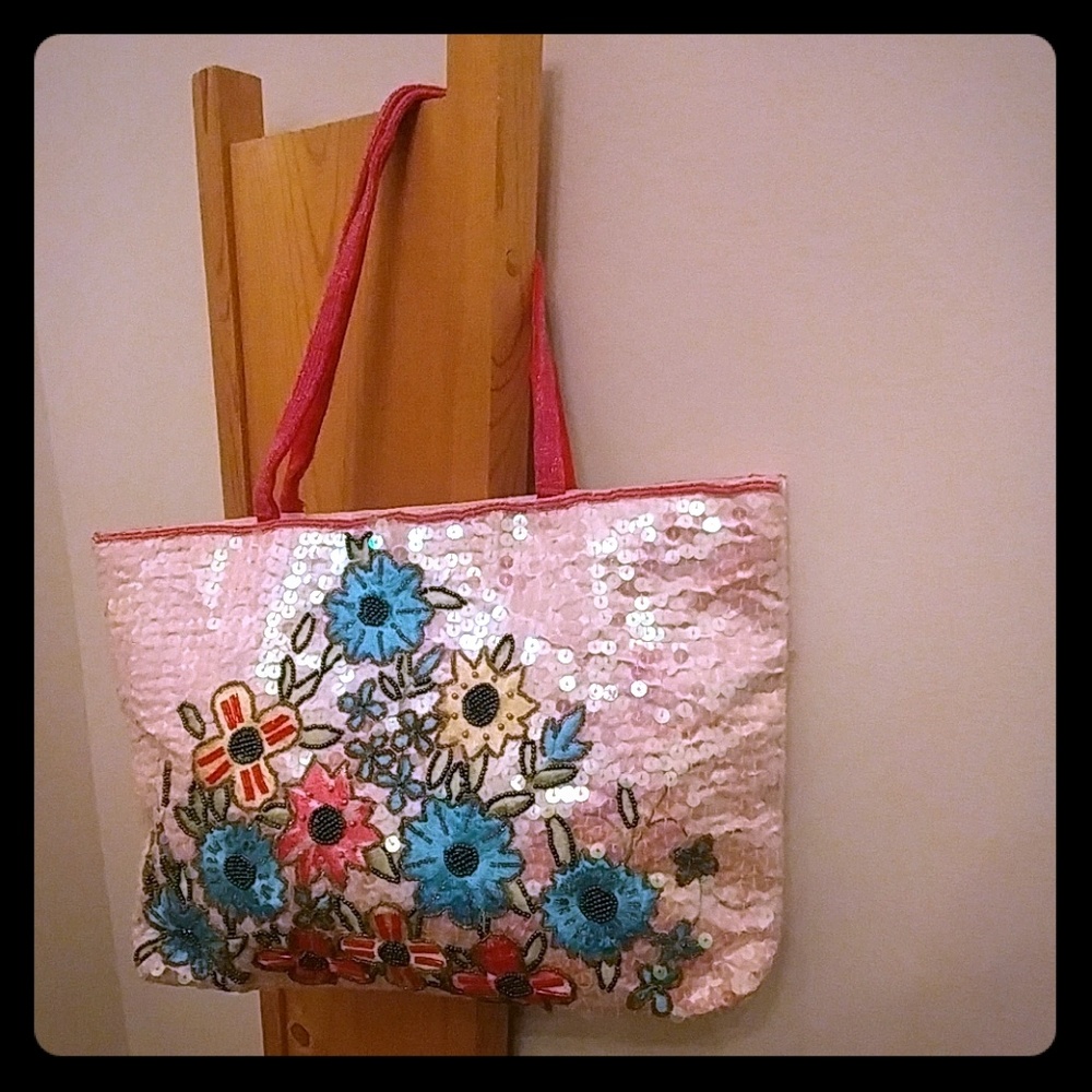 Comeco Floral Beaded Purse